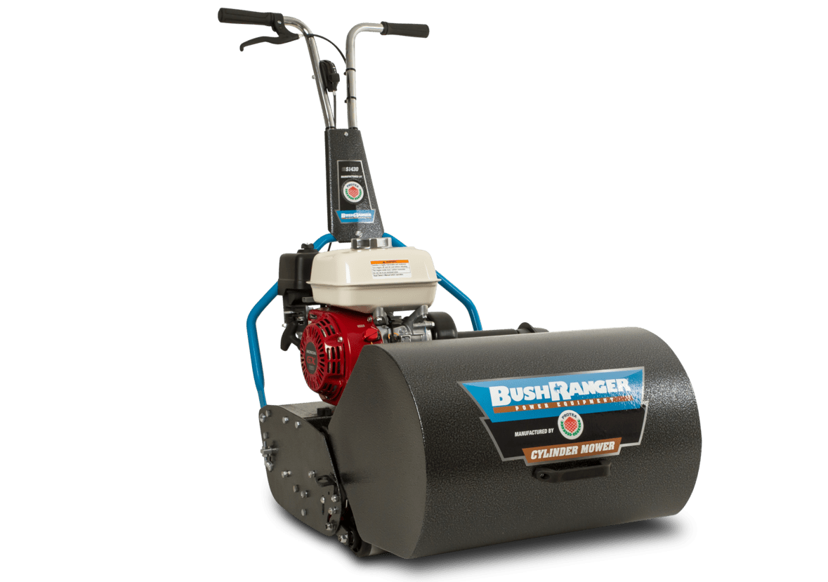 Bushranger Protea SI430 9 Blade HC Rubber, 17" (430 mm) Cut, Cylinder Reel Mower Fitted With a Honda 5 hp Engine